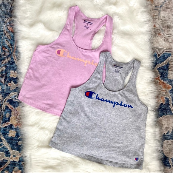 *SET* of Champion Size S Women’s Racerback Logo Tank Tops - Picture 12 of 14